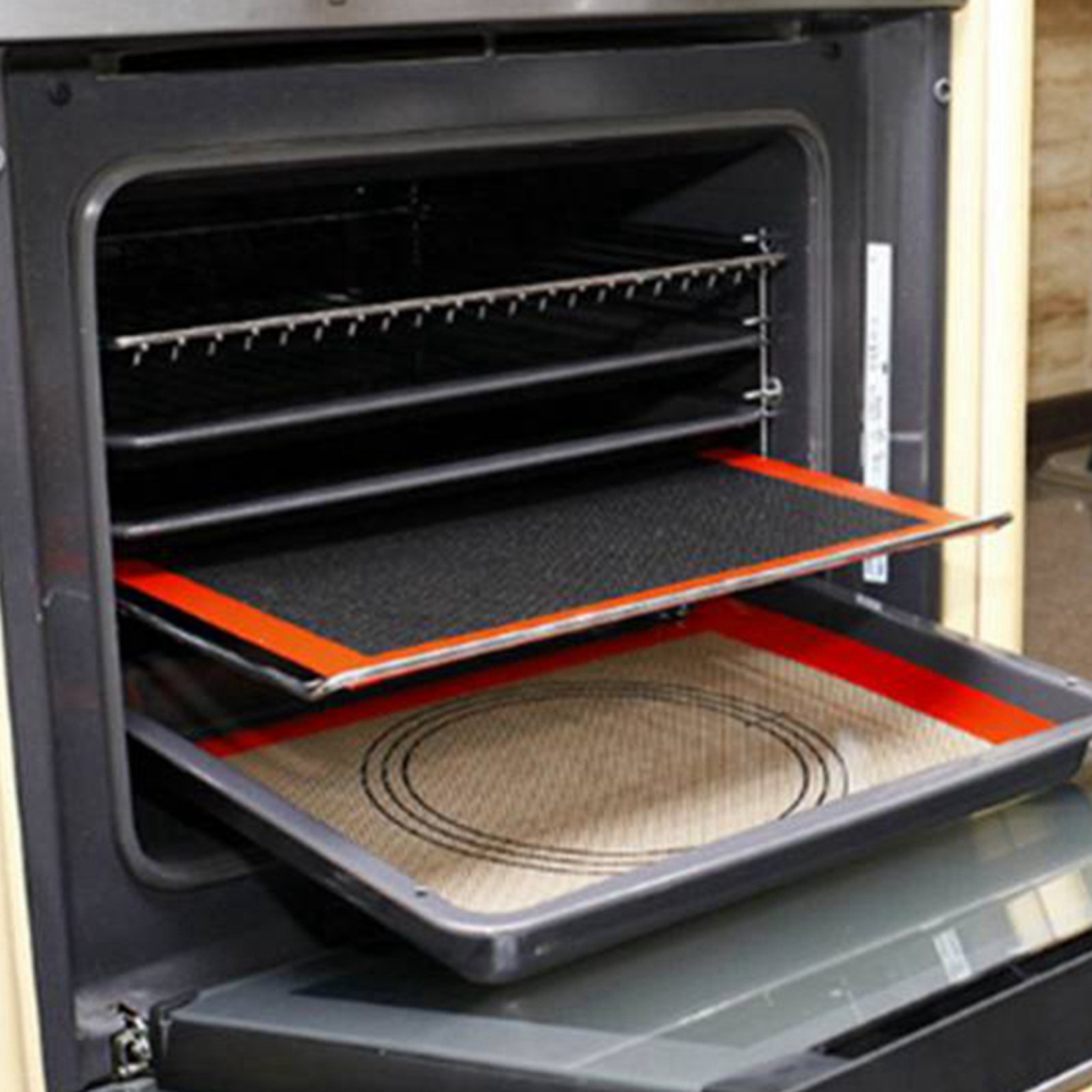 Kitchen Accessories For Baking - SYW-อุปกรณ์เสริมสำหรับการอบขนมปัง/บิสกิต/ในครัว แผ่นรองอบซิลิโคนแบบมีรู แผ่นรองอบกันติดสำหรับเตาอบ 6 ชิ้น
