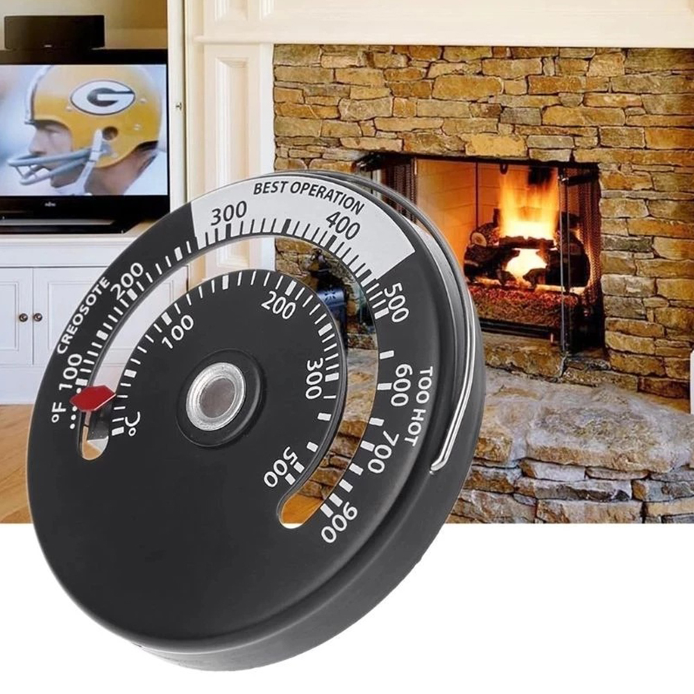 Oven Thermometer Analog - Hot เครื่องวัดอุณหภูมิเตาไม้แม่เหล็กเครื่องทําความร้อนเครื่องวัดอุณหภูมิเตาผิงพัดลมเตาพร้อม Probe ในครัวเรือนความไวเตาอบบาร์บีคิวเครื่องมือ