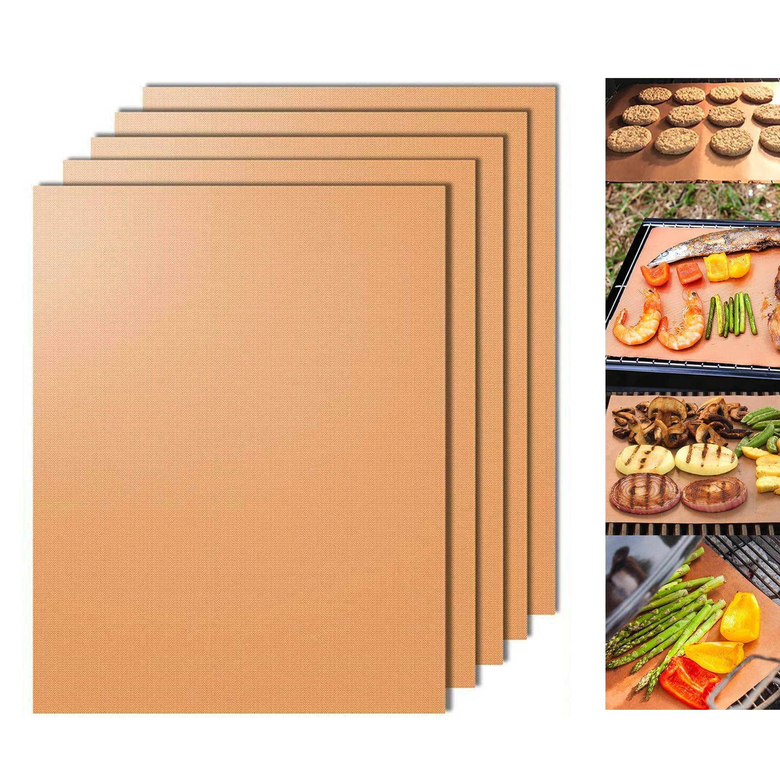 Super Kitchen Baking Mat - แผ่นรองย่างบาร์บีคิวรุ่นใหม่ - สามารถตัดตามขนาดได้ แผ่นรองย่างเคลือบสารกันติด 100% สำหรับย่างและอบ