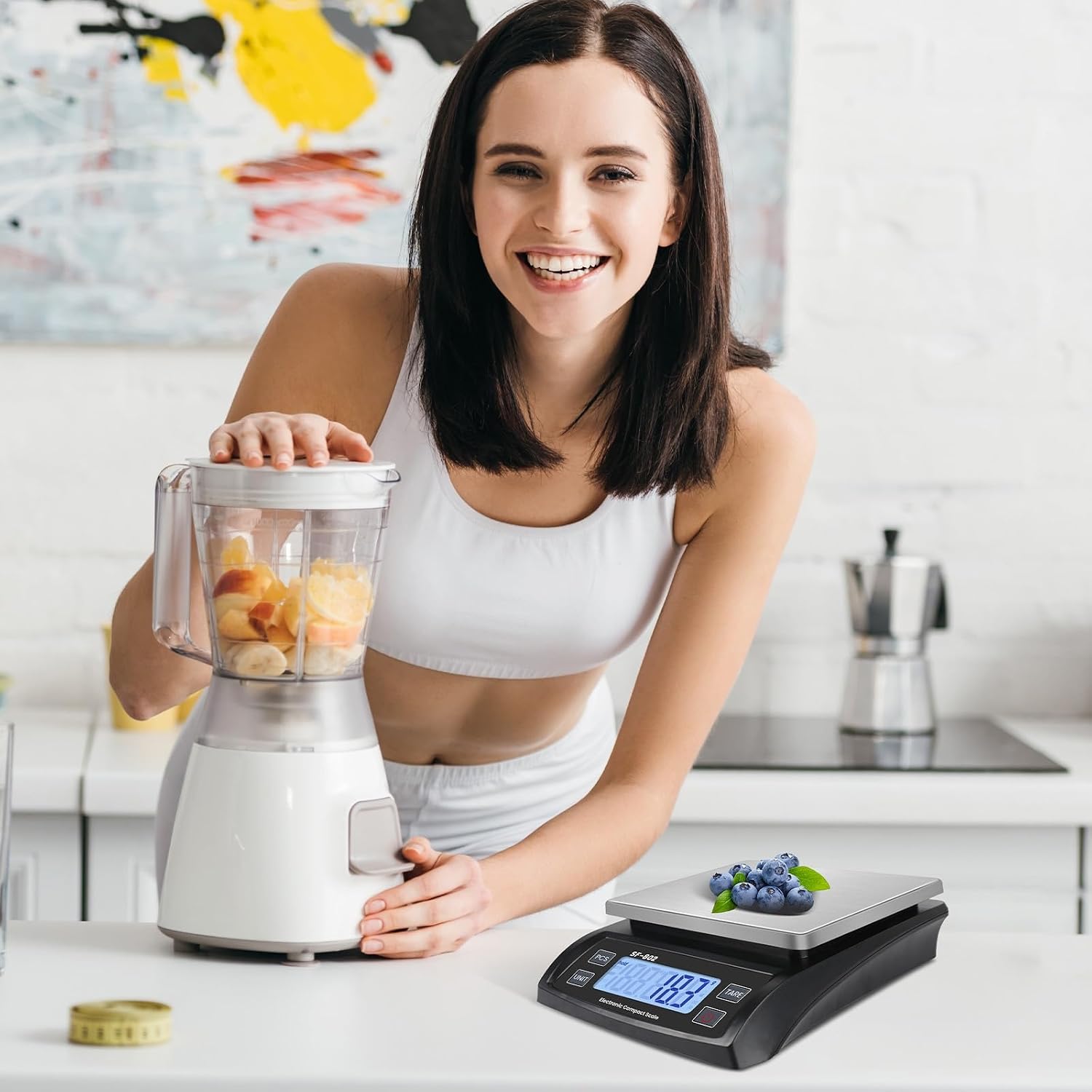 Kitchen Baking Scale - เครื่องชั่งครัวดิจิตอลรุ่นใหม่ปี 2026 เครื่องชั่งอาหารขนาดใหญ่สำหรับการอบและทำอาหาร เครื่องชั่งขนมปังสแตนเลสพร้อมหน้าจอ LCD และฟังก์ชันนับจำนวน