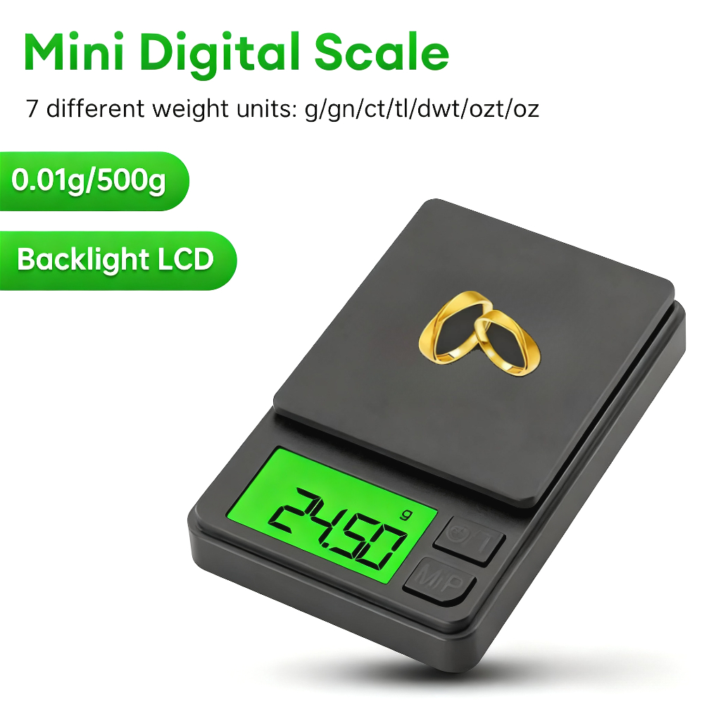 Kitchen Baking Scale - เครื่องชั่งดิจิตอลขนาดเล็ก 200/500/1000 กรัม ความละเอียด 0.01 กรัม