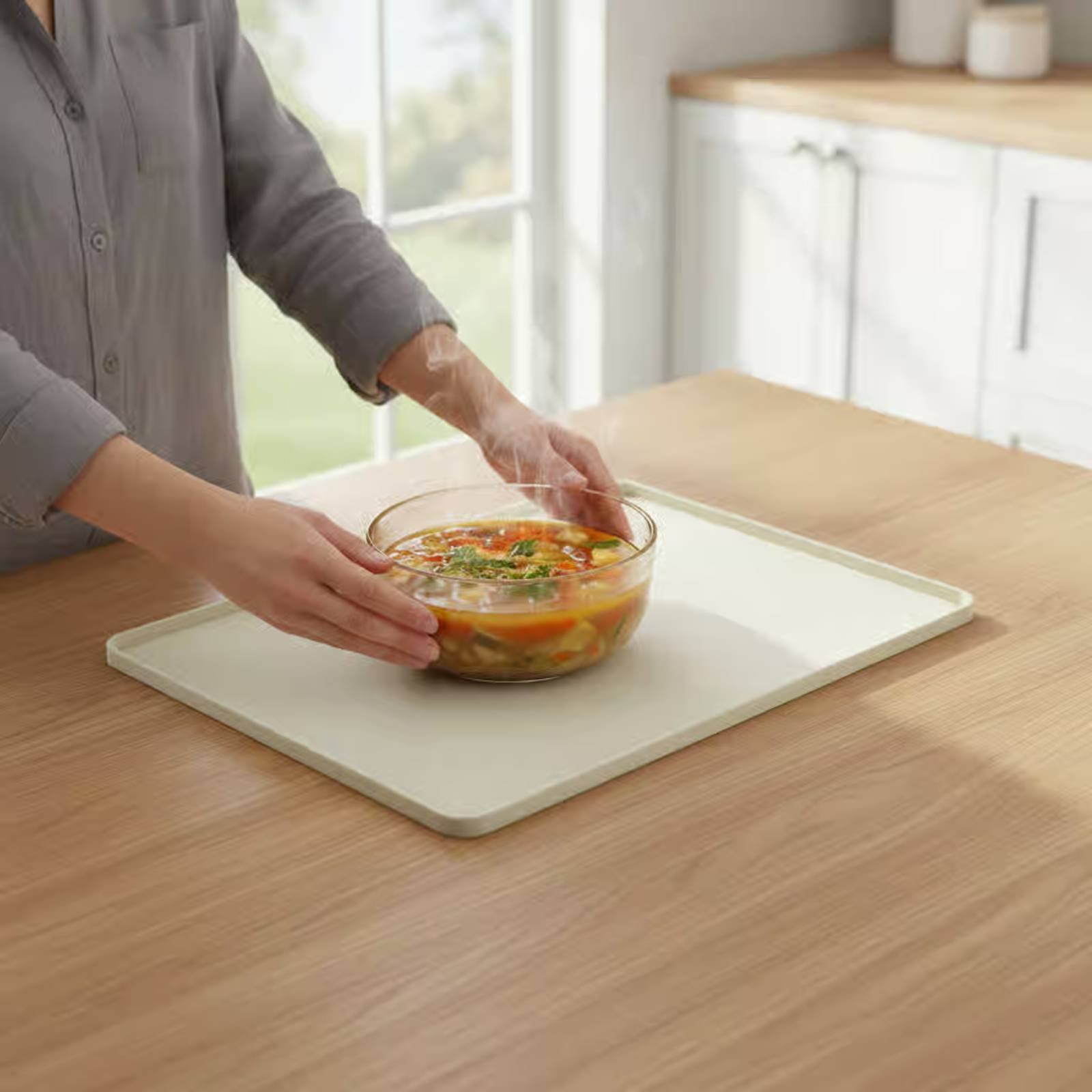 Kitchen Accessories For Baking - แผ่นรองซิลิโคนสำหรับไมโครเวฟ แผ่นป้องกันเตาไมโครเวฟแบบยืดหยุ่น ถาดซิลิโคนสำหรับเครื่องใช้ไฟฟ้า ป้องกันการหก อุปกรณ์เสริมในครัว