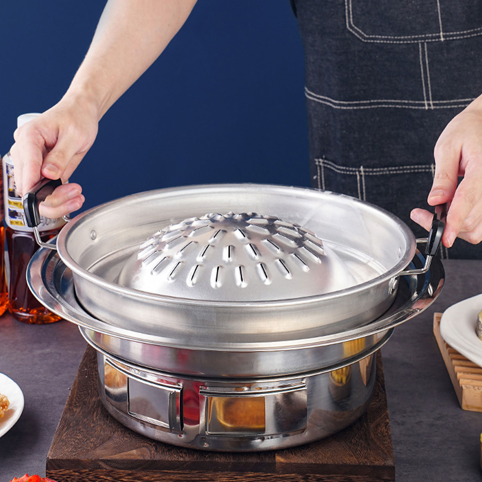 กระทะย่างบาร์บีคิวไทย กระทะย่า - Kitchen Baking Tray Organiser บทวิจารณ์และราคา