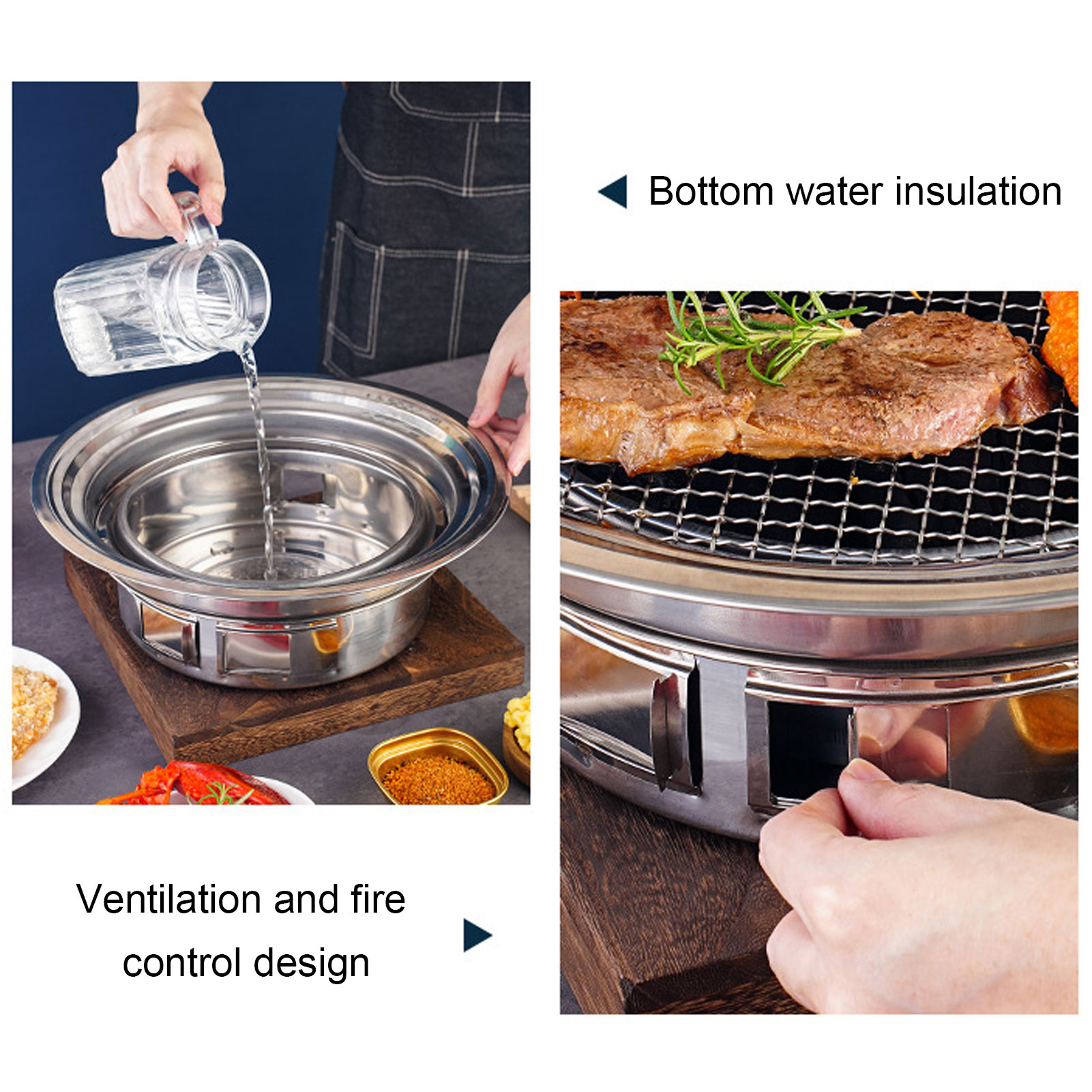 กระทะย่างบาร์บีคิวไทย กระทะย่า - Kitchen Baking Tray Organiser บทวิจารณ์และราคา