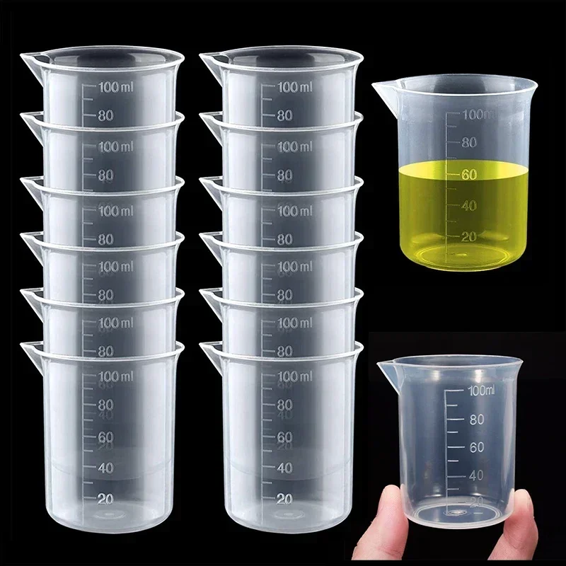 100ml ถ้วยตวงพลาสติกโปร่งใสขนา - Kitchen Baking Containers บทวิจารณ์และราคา