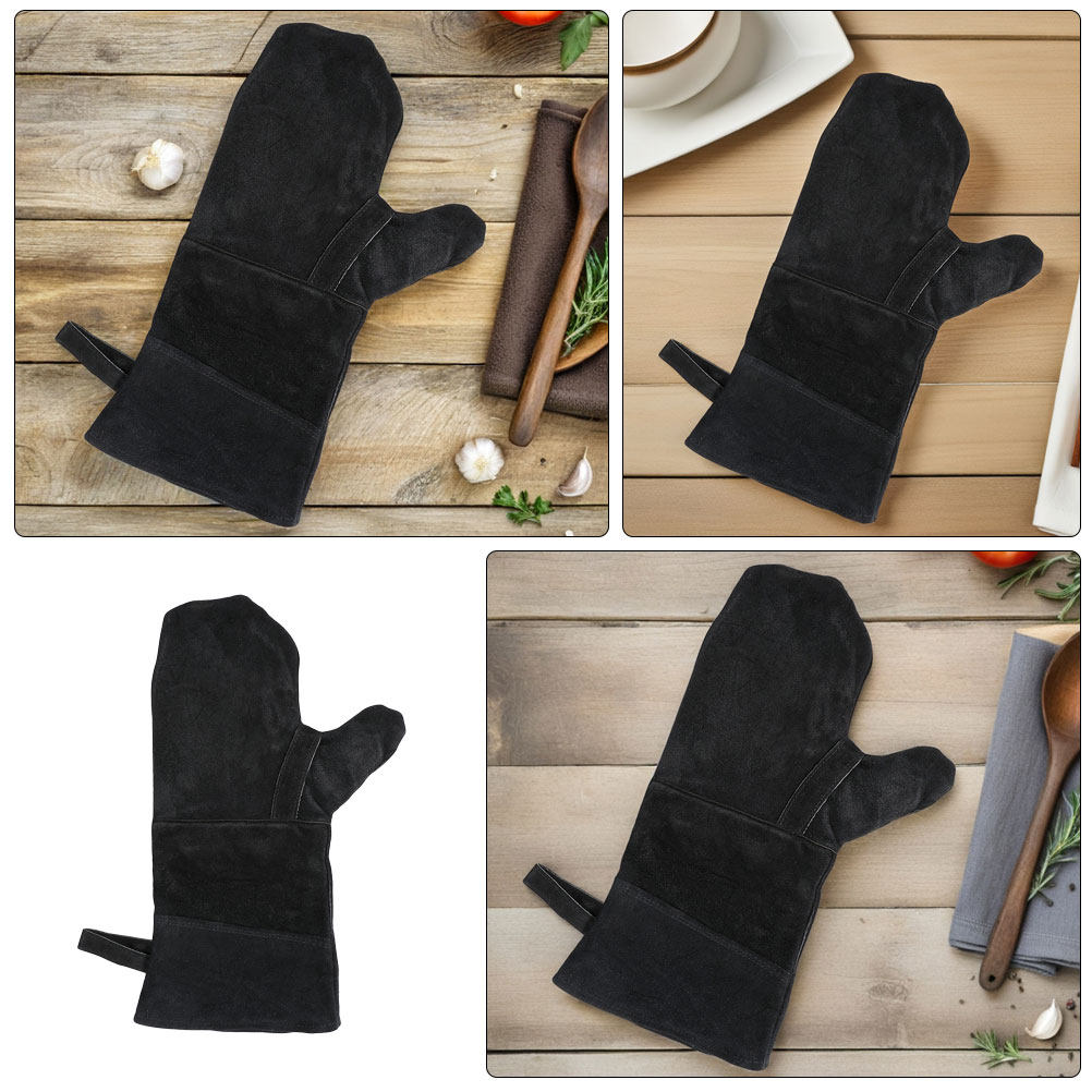 ถุงมือกันความร้อนสีดำ 3 ชิ้น ด - Kitchen Baking Gloves บทวิจารณ์และราคา