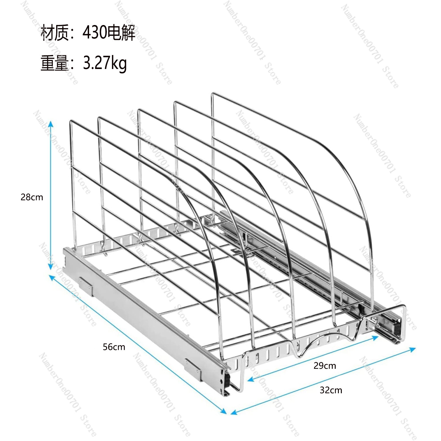 ตัวจัดระเบียบตู้ครัวแบบเลื่อนอ - Kitchen Cabinet Baking Sheet Organizer บทวิจารณ์และราคา