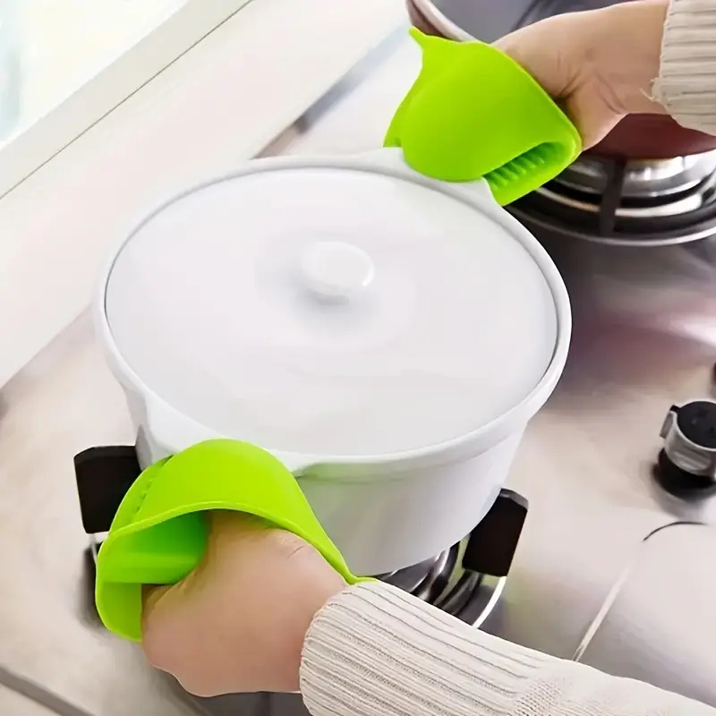 2 ชิ้นซิลิโคนที่วางหม้อถุงมือก - Kitchen Baking Gloves บทวิจารณ์และราคา