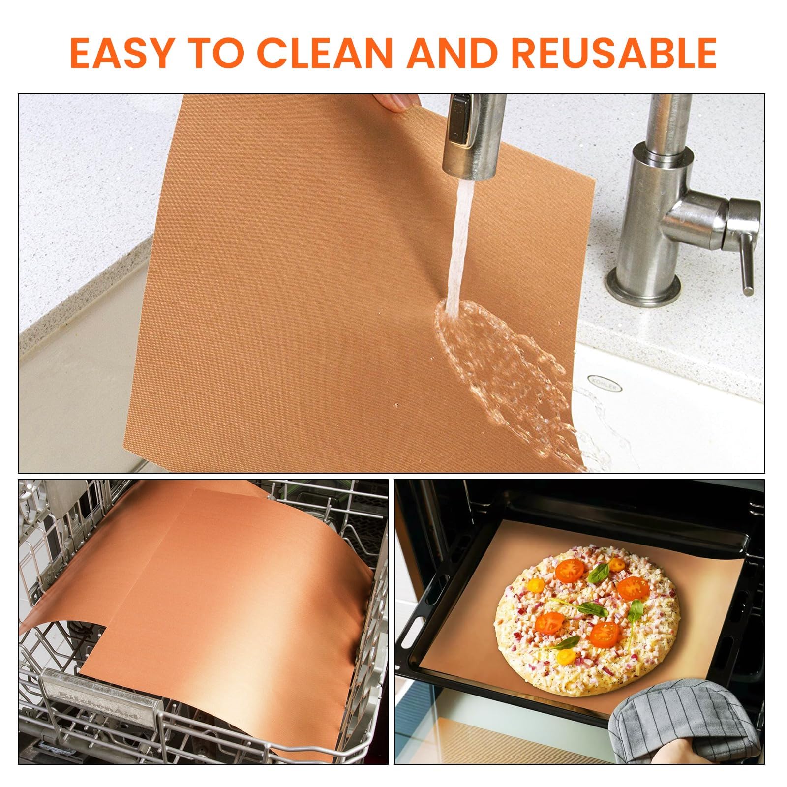 แผ่นรองย่างบาร์บีคิวรุ่นใหม่ - - Super Kitchen Baking Mat บทวิจารณ์และราคา