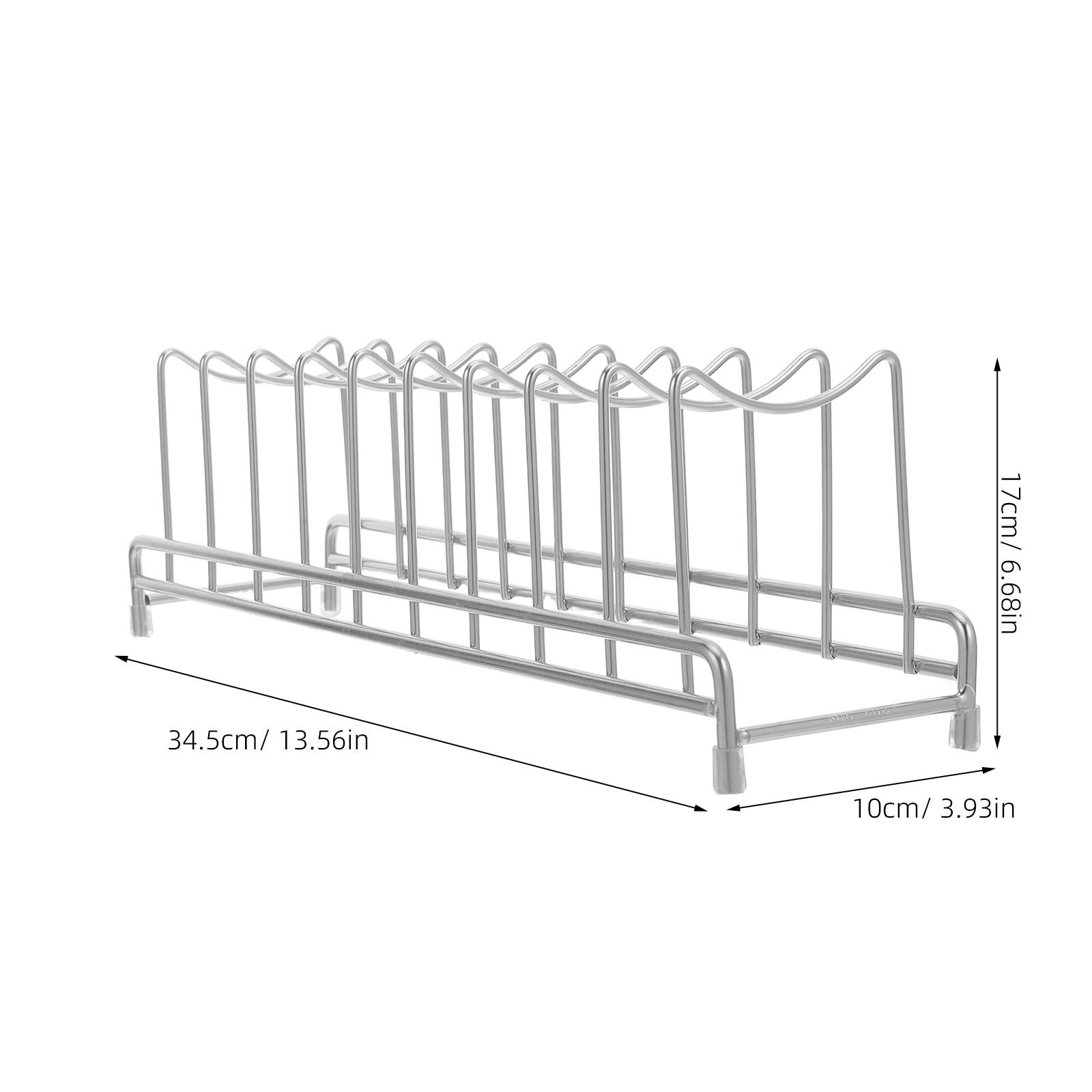 ชั้นวางฝาหม้อสแตนเลส 9 ช่อง สำ - Kitchen Cabinet Baking Sheet Organizer บทวิจารณ์และราคา