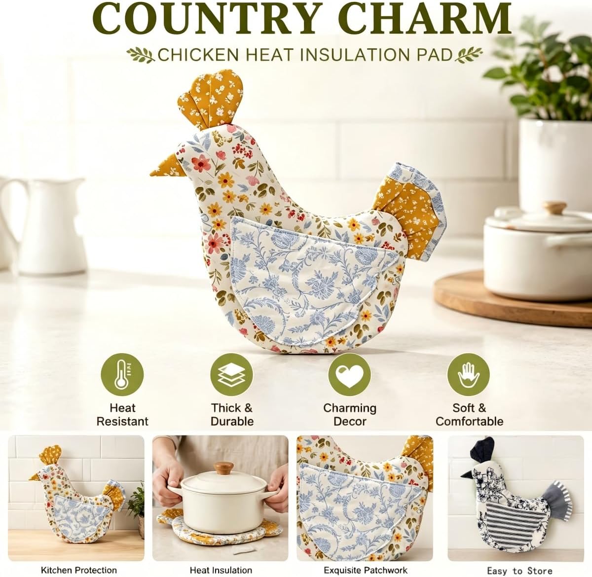 ชุดถุงมือกันความร้อนและแผ่นรอง - Kitchen Baking Gloves บทวิจารณ์และราคา
