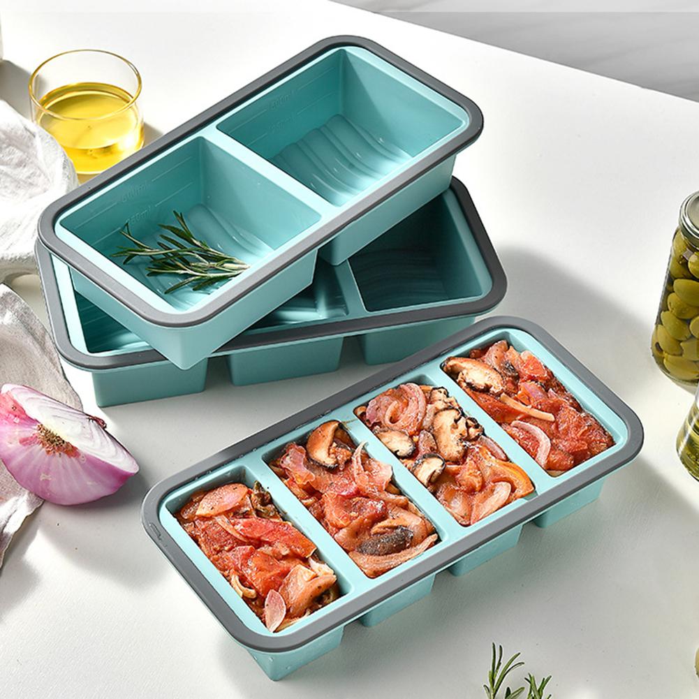 ถาดน้ำแข็งซิลิโคนขนาดใหญ่พร้อม - Kitchen Baking Storage Containers บทวิจารณ์และราคา