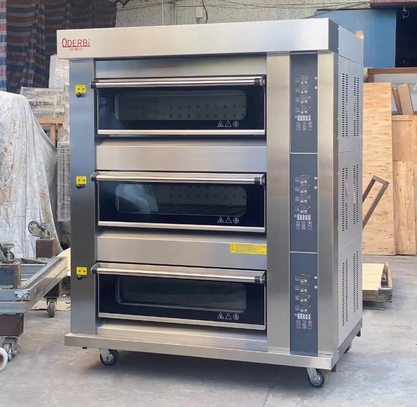 เตาอบแก๊สแบบกำหนดเอง 3 ชั้น 6  - Commercial Kitchen Baking Oven บทวิจารณ์และราคา