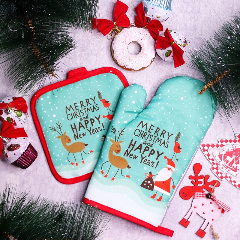ถุงมือเตาบาร์บีคิวและที่วางหม้ - Kitchen Baking Gloves บทวิจารณ์และราคา