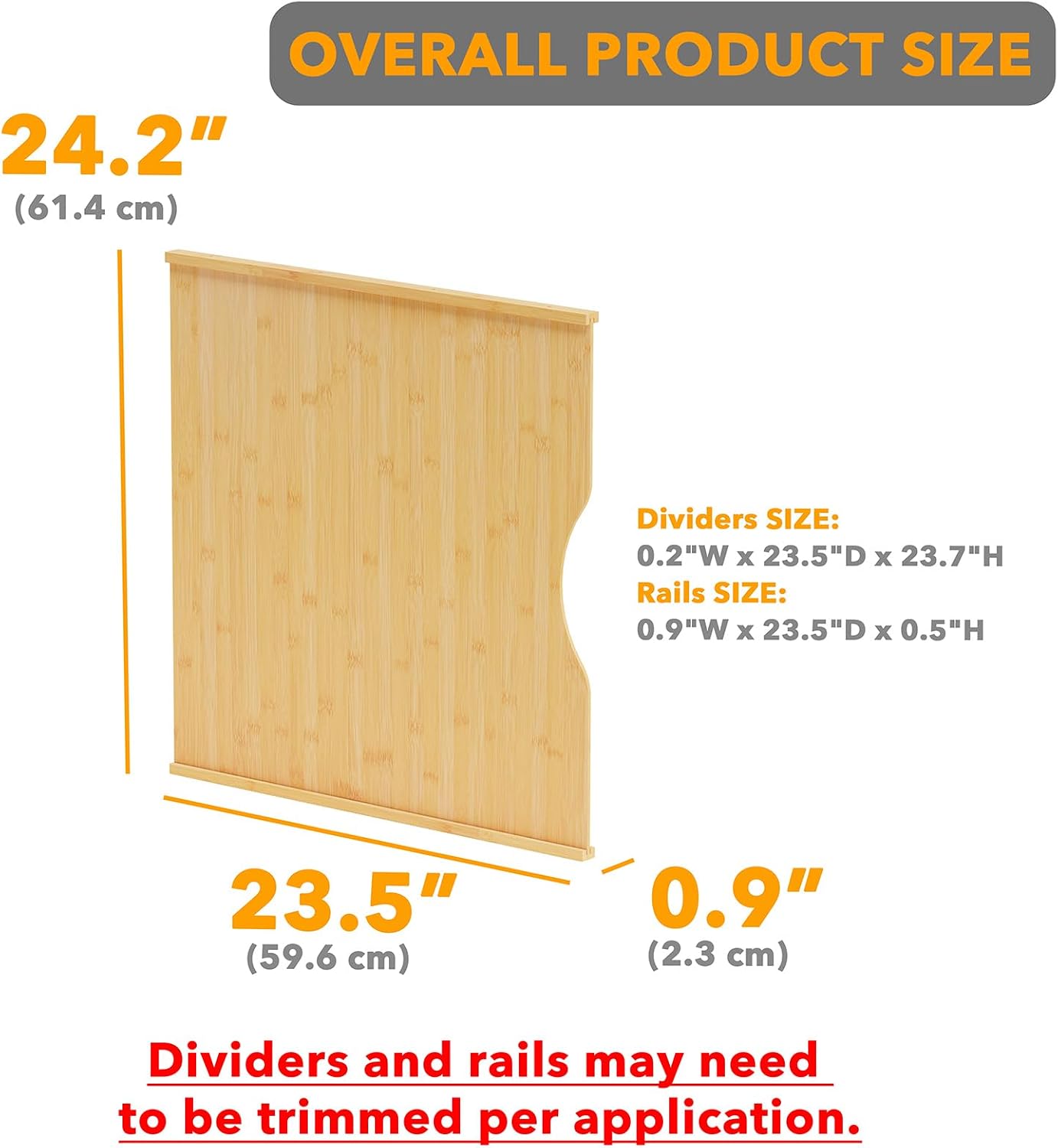 ชุด 10 ชิ้น แผ่นแบ่งถาดไม้ไผ่ส - Kitchen Cabinet Baking Sheet Organizer บทวิจารณ์และราคา